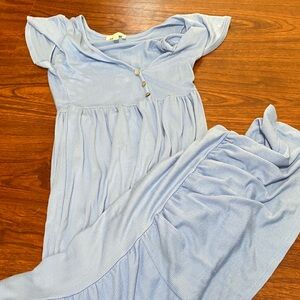 See You Monday Sky Blue Knit Top